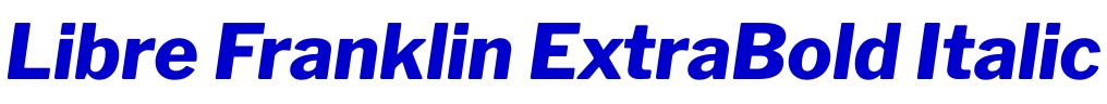 Libre Franklin ExtraBold Italic लिपि